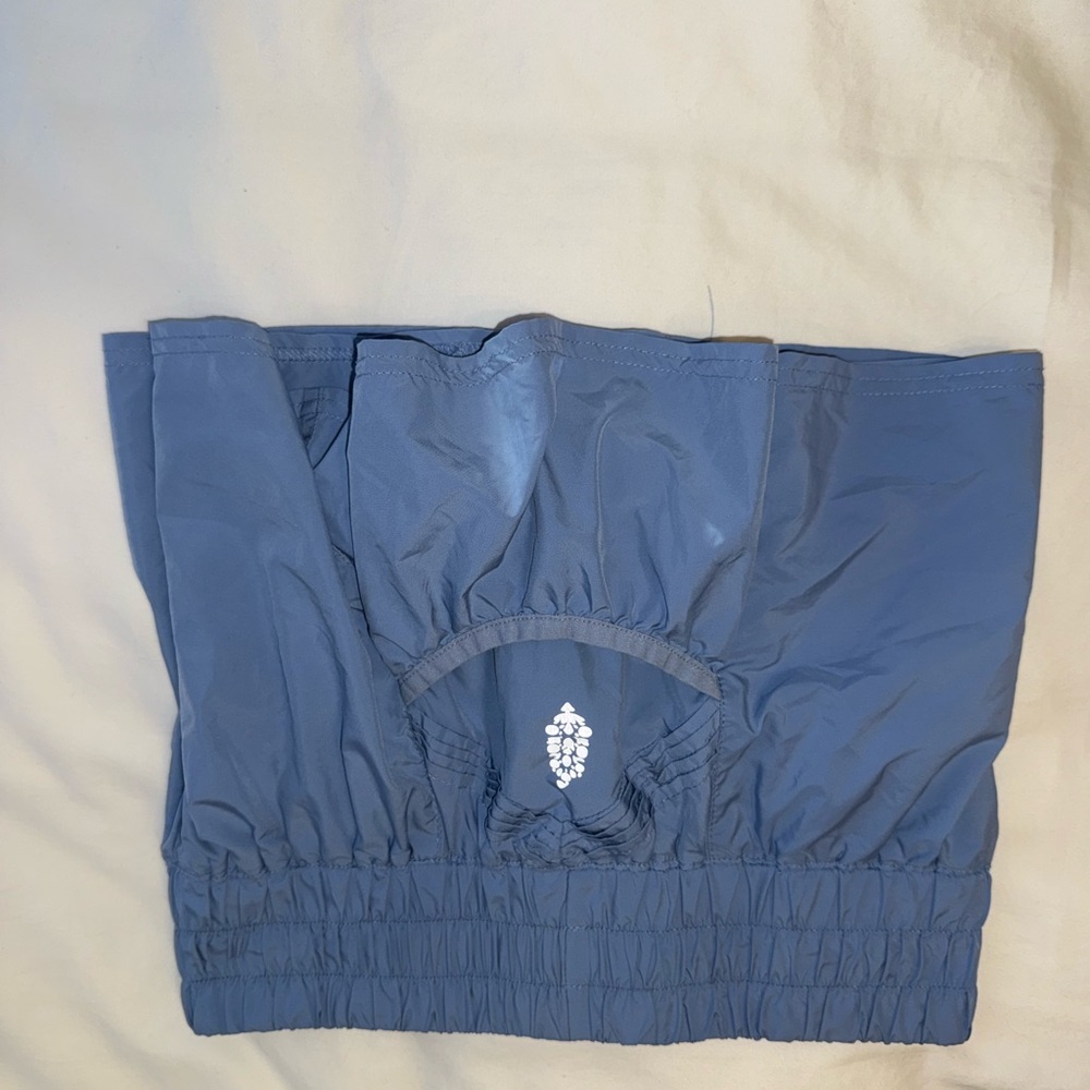 Blue Athletic Shorts with Elastic Waistband